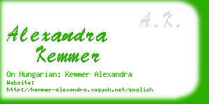 alexandra kemmer business card